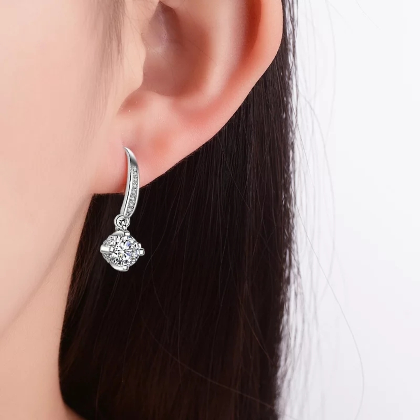 Sterling Silver Enchanted Solitaire Earrings