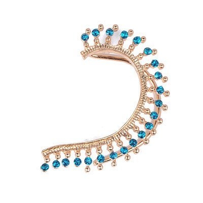 Ashiana Blue Diamond Decorated Multilayer Full Ear Cuff Earrings