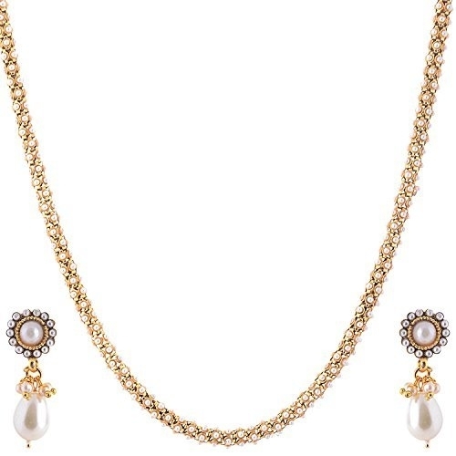 Ashiana Pearl necklace set with bracelet combo set
