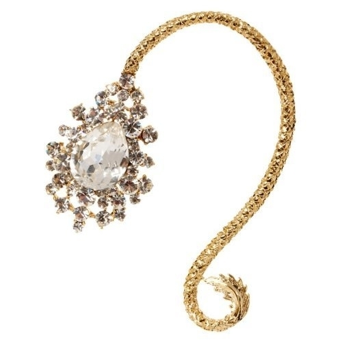 Ashiana beautiful crystal gold ear cuff earring