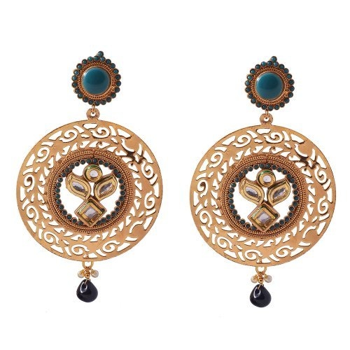 Ashiana Elegant Kundan And Jali filigiri round Earrings