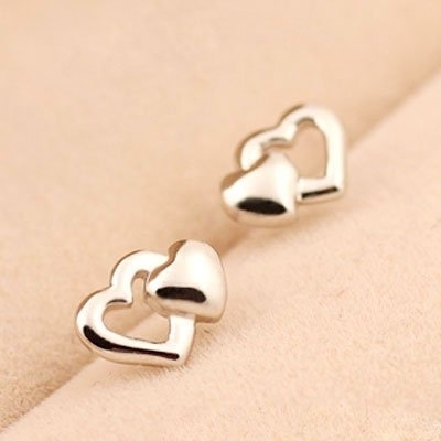 Ashiana small 925 Sterling earrings - double heart