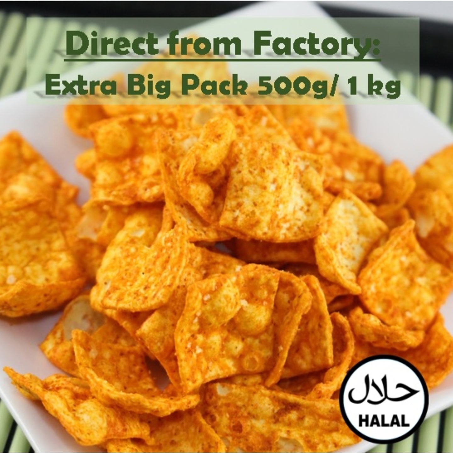 Extra Spicy Tapioca Square - 500g 1 kg Pack