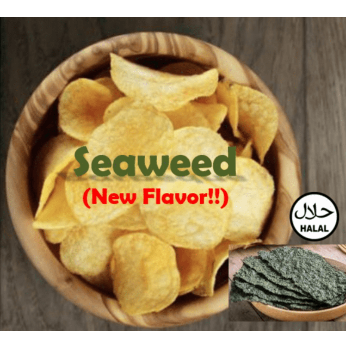 New - Seaweed Potato Chips - Tai Sun 200g Pack