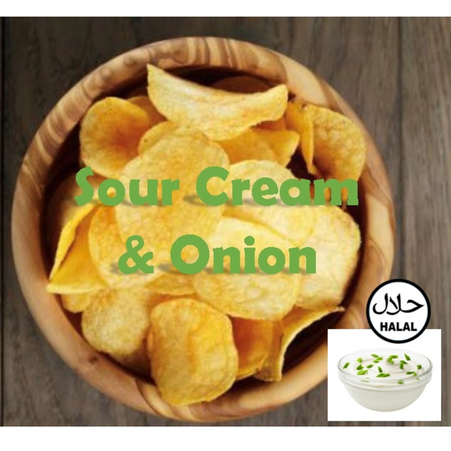 Sour Cream & Onion Potato Chips - Tai Sun 200g Pack