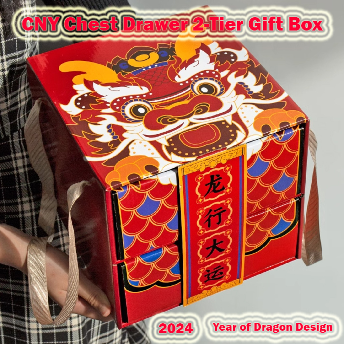 EARLY BIRD PROMO with FREE Gift Set, Pre-order before 5th Jan 2024 2024 CNY Super Premium Gift Box - Year of Dragon 2024 Chest Drawer Box 8 Bottles with Gift Box