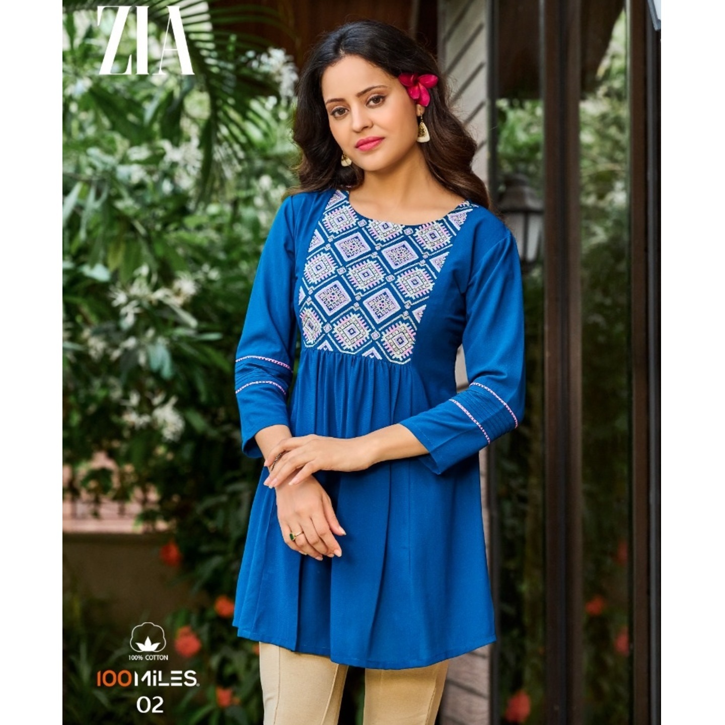 13_Georgette Embroidery Top - L XL XXL