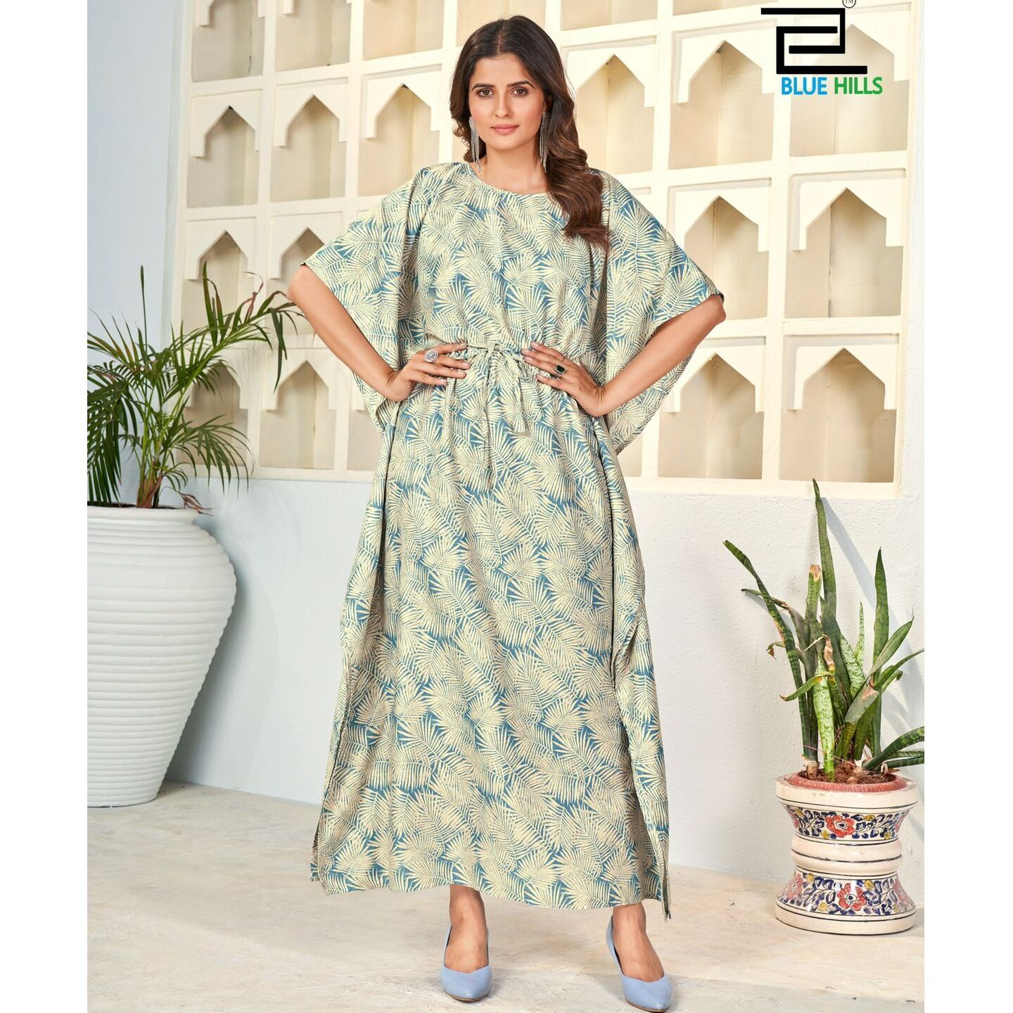 Fancy Rayon Kaftan - FREE SIZE