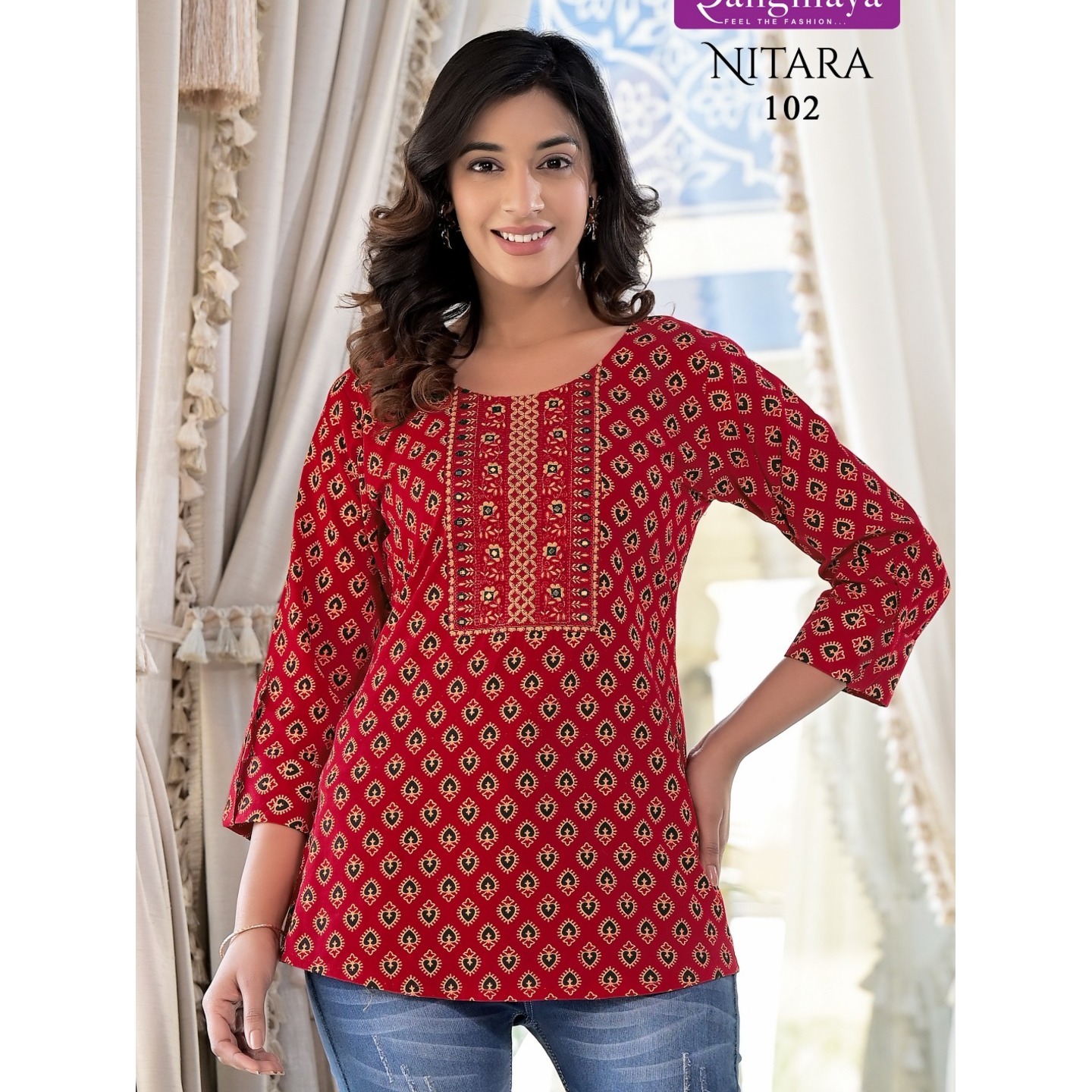 102_Fancy Cotton Tops - L XL XXL