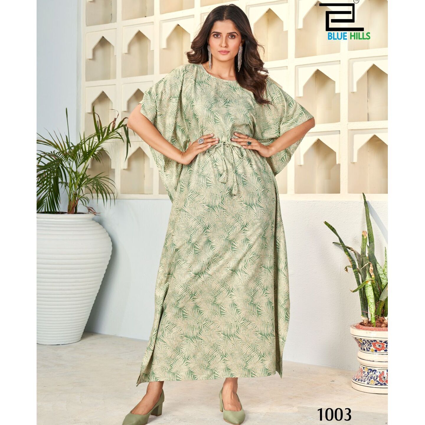 Fancy Rayon Kaftan - FREE SIZE