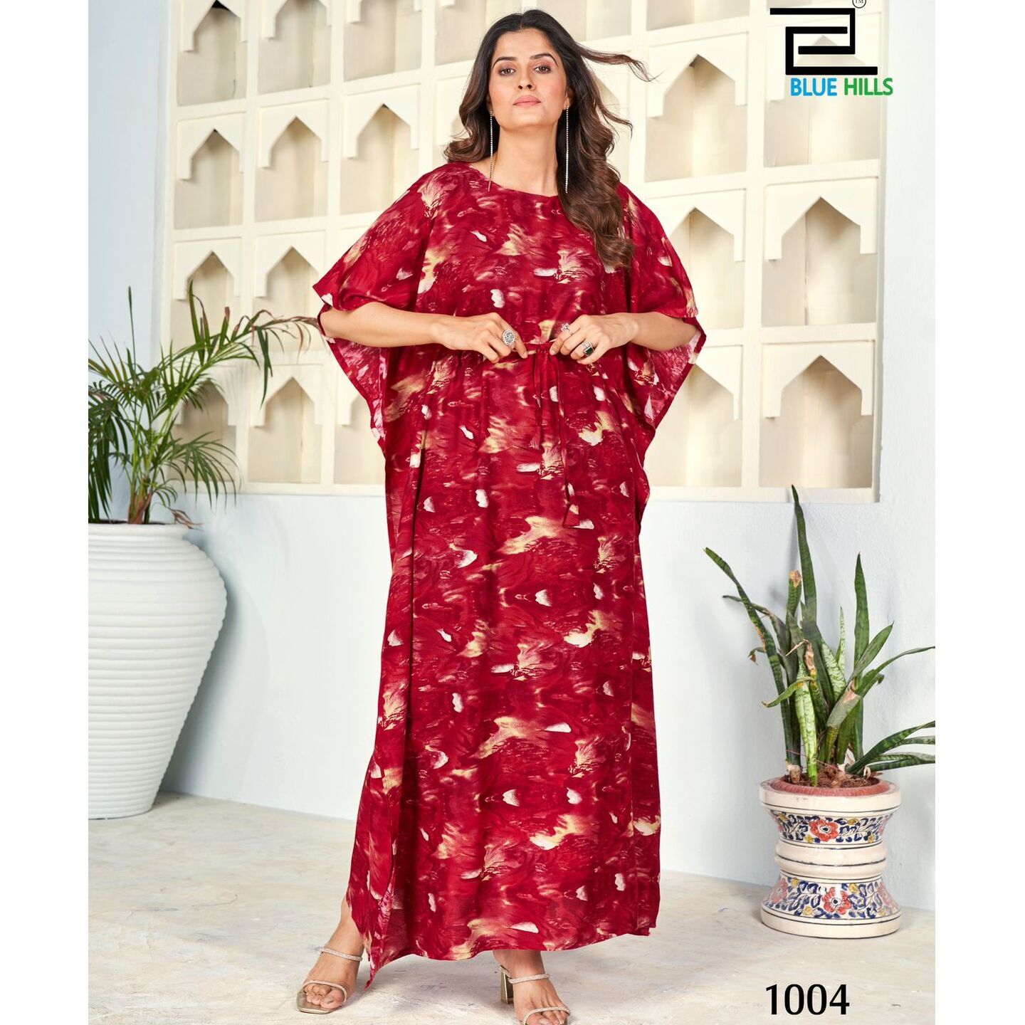 Fancy Rayon Kaftan - FREE SIZE