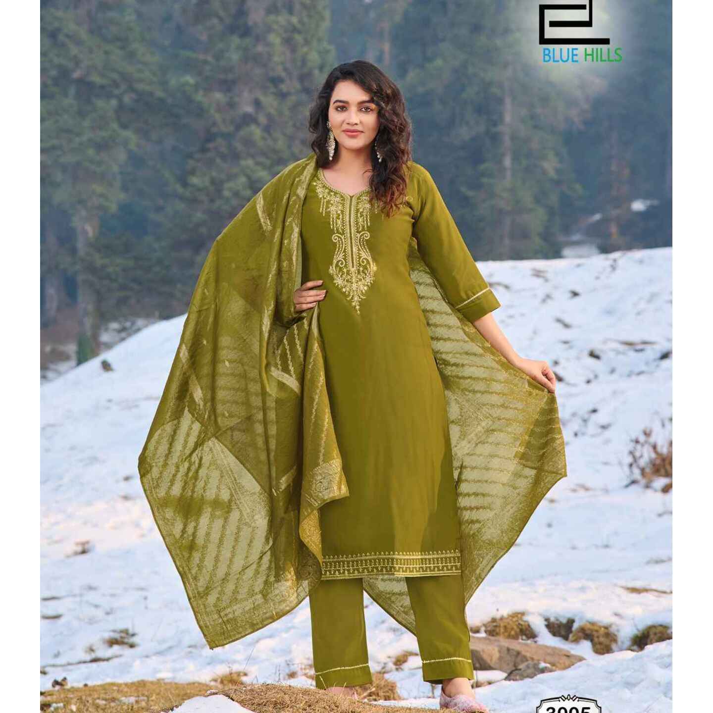 Silk Festive Wear Kurti Set 5XL