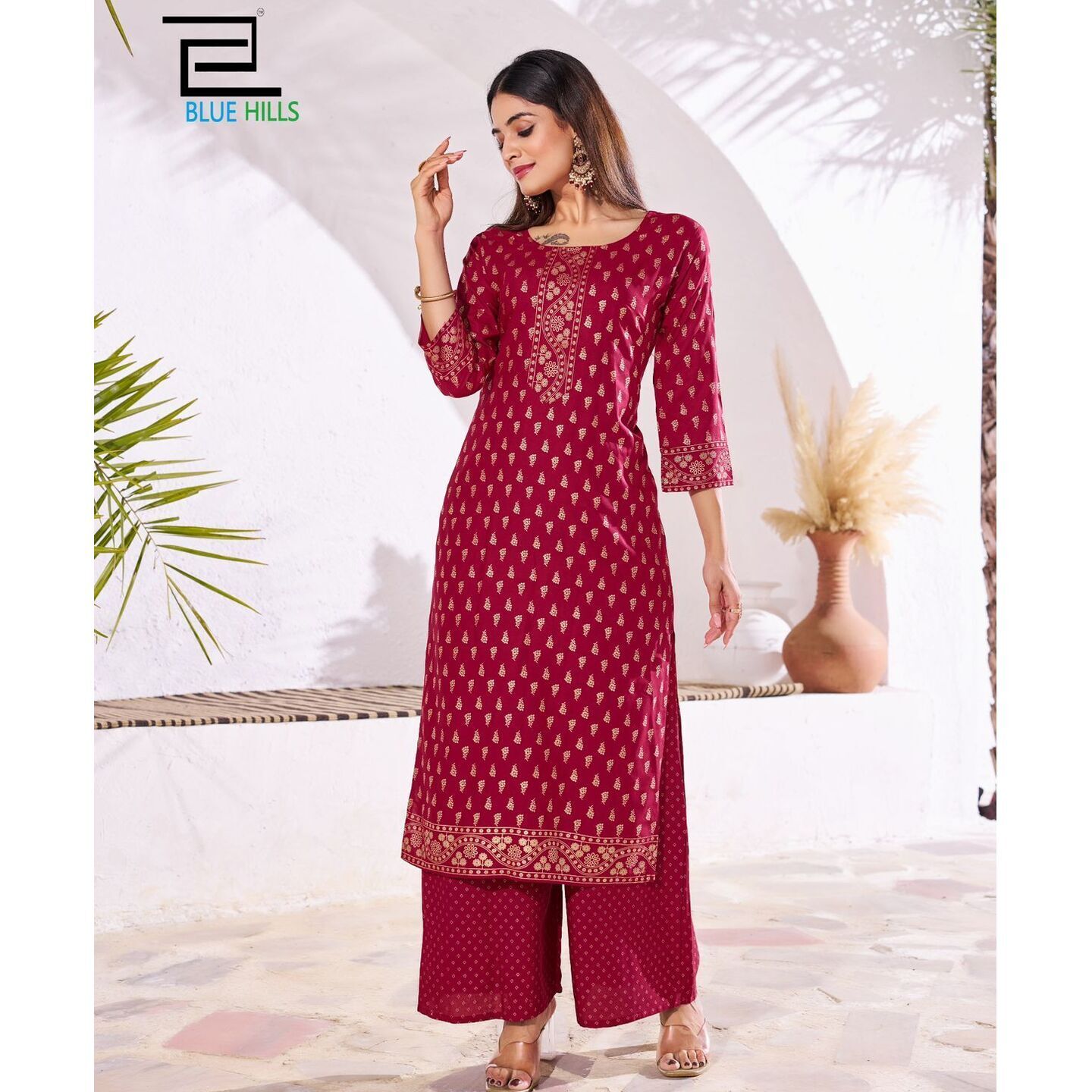 d_Kurti With Plazzo - L XL XXL 3XL 4XL