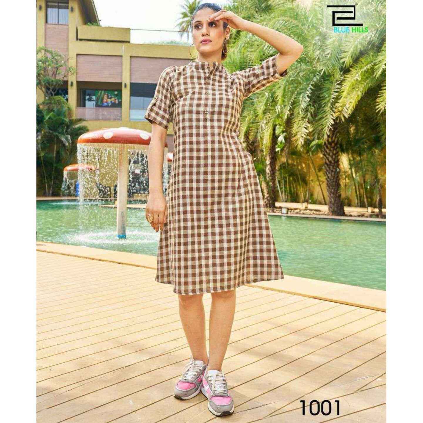 Checkers Cotton Midi - L XL XXL