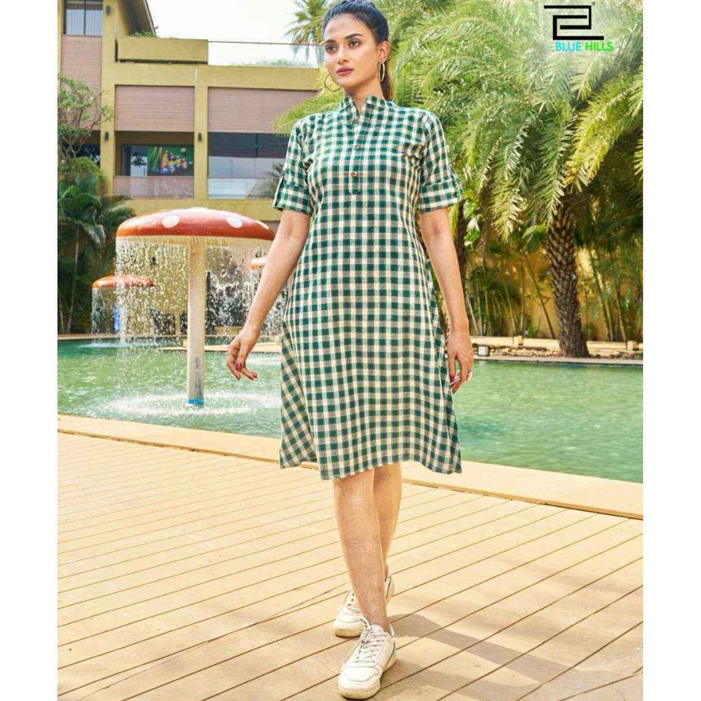 Checkers Cotton Midi - L XL XXL