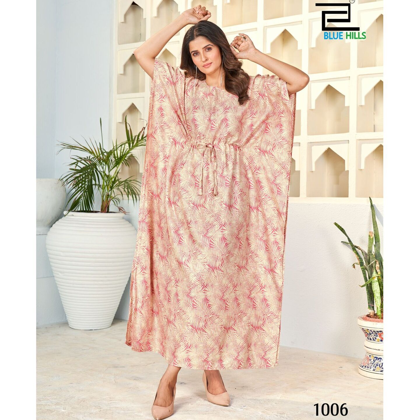 Fancy Rayon Kaftan - FREE SIZE