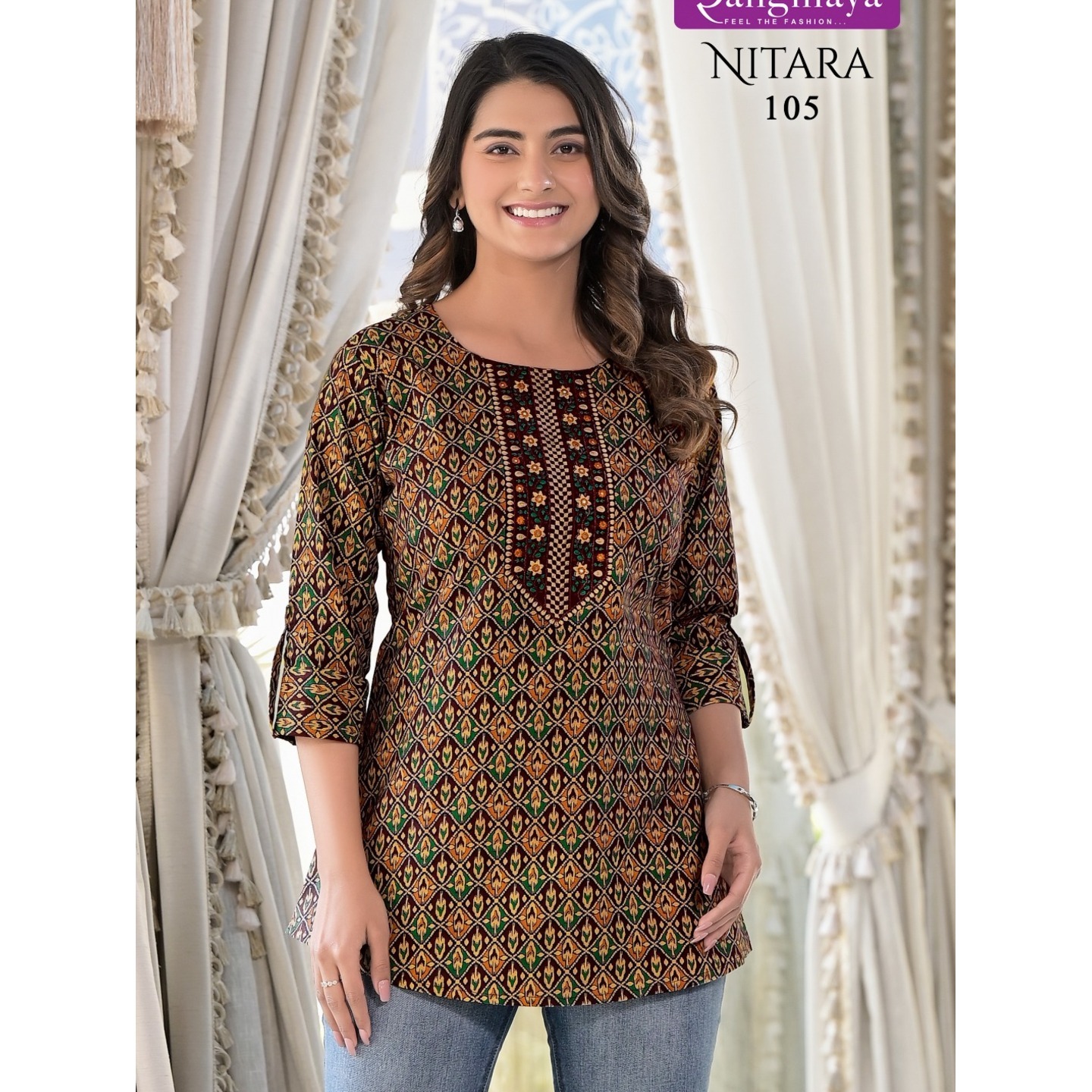 105_Fancy Cotton Tops - L XL XXL