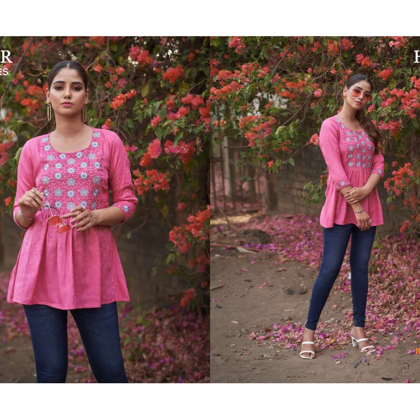 Jaquard Embroidered Tops - L XL XXL