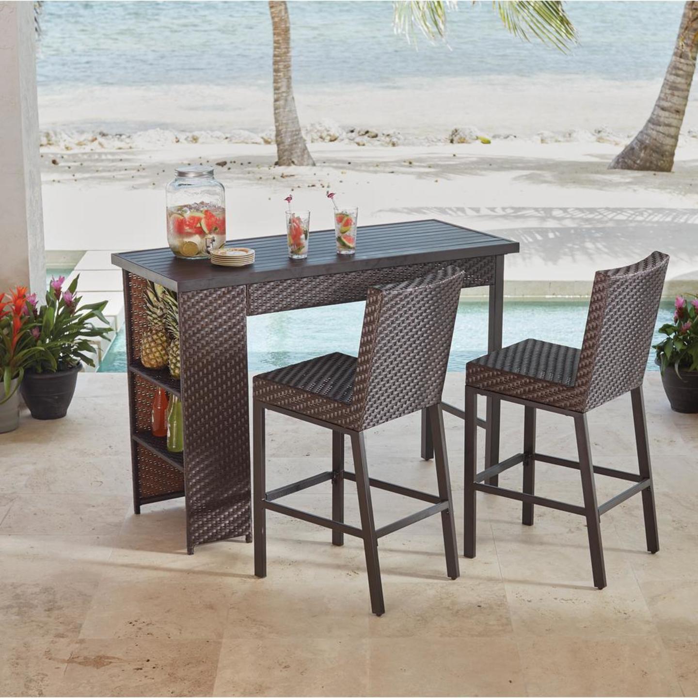 Bar Set with shelves