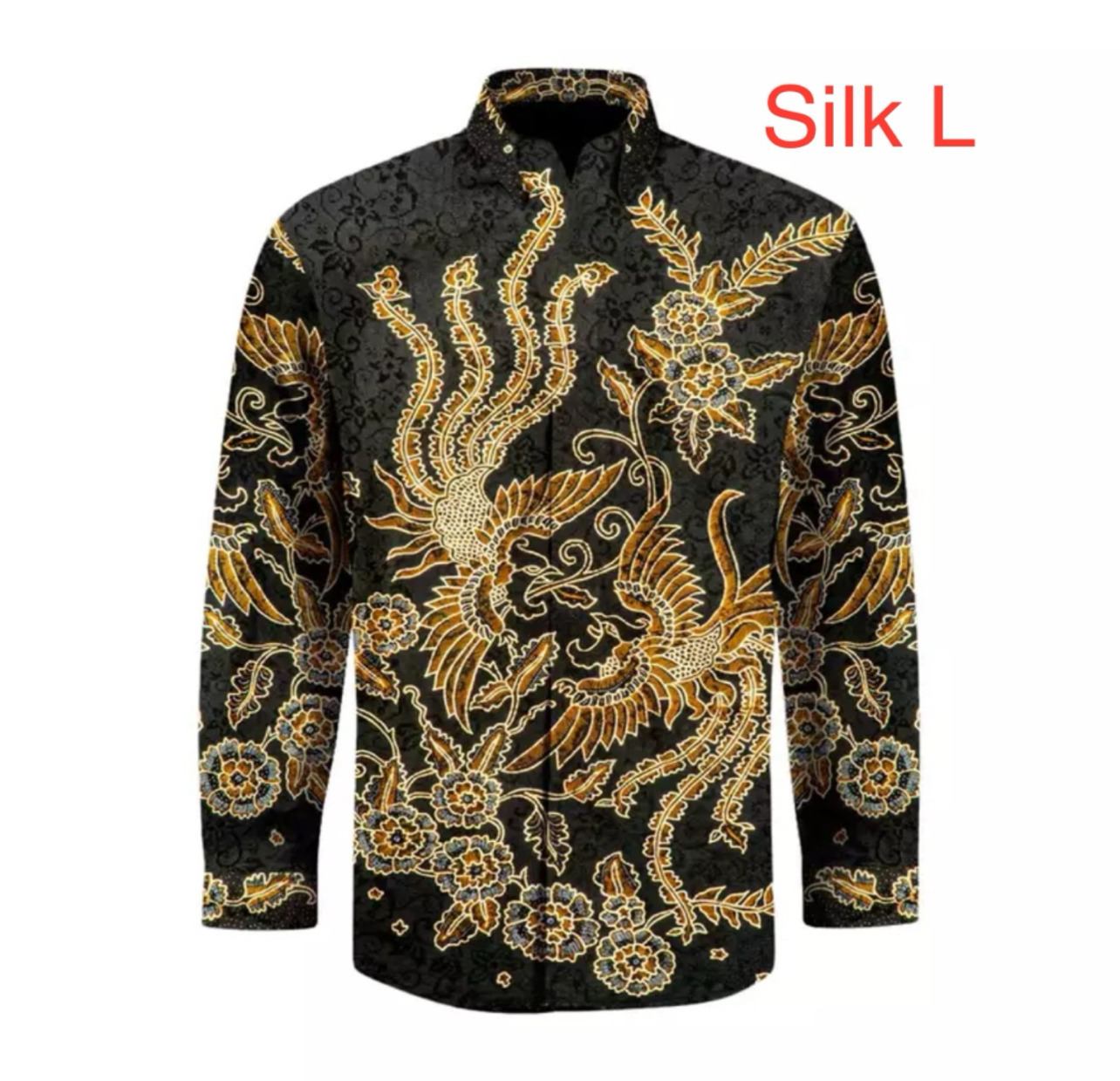 Hand woven silk, hand drawn batik 