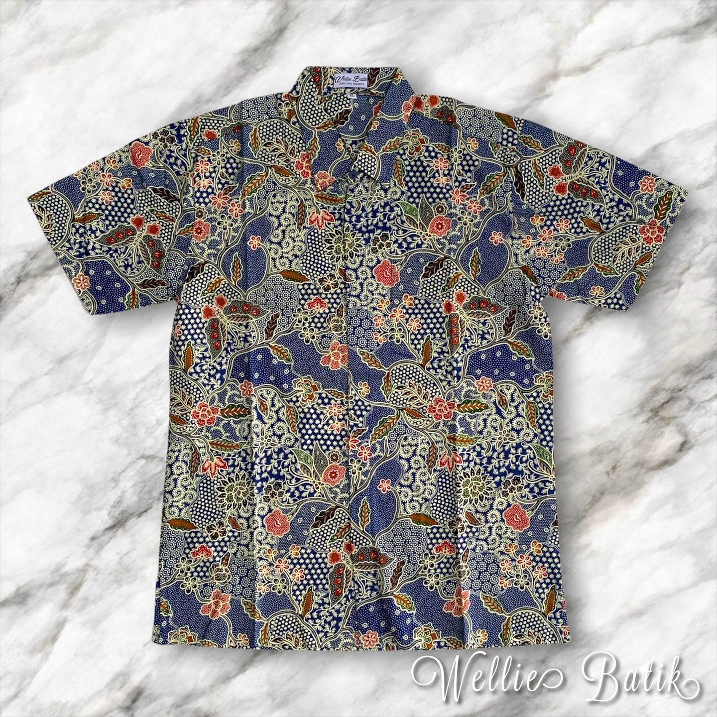 Batik print  Batik Cap short sleeve shirts  size XL