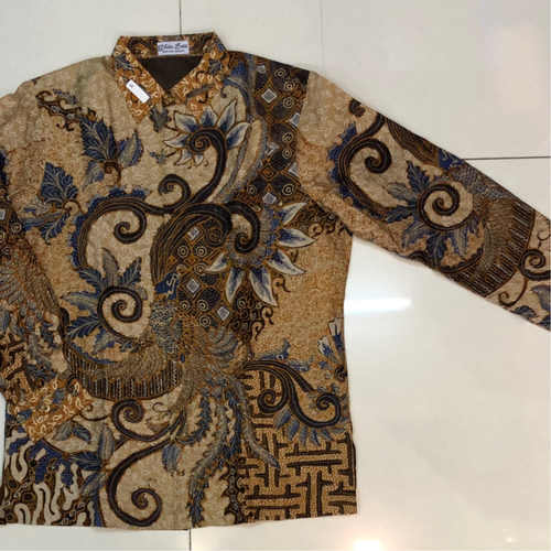 hand woven silk, hand drawn batik shirt