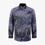 Hand woven silk, hand drawn batik shirt