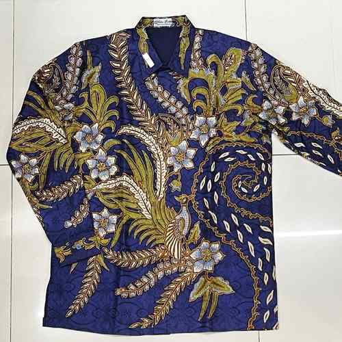 Hand woven silk, hand drawn batik ( L size )