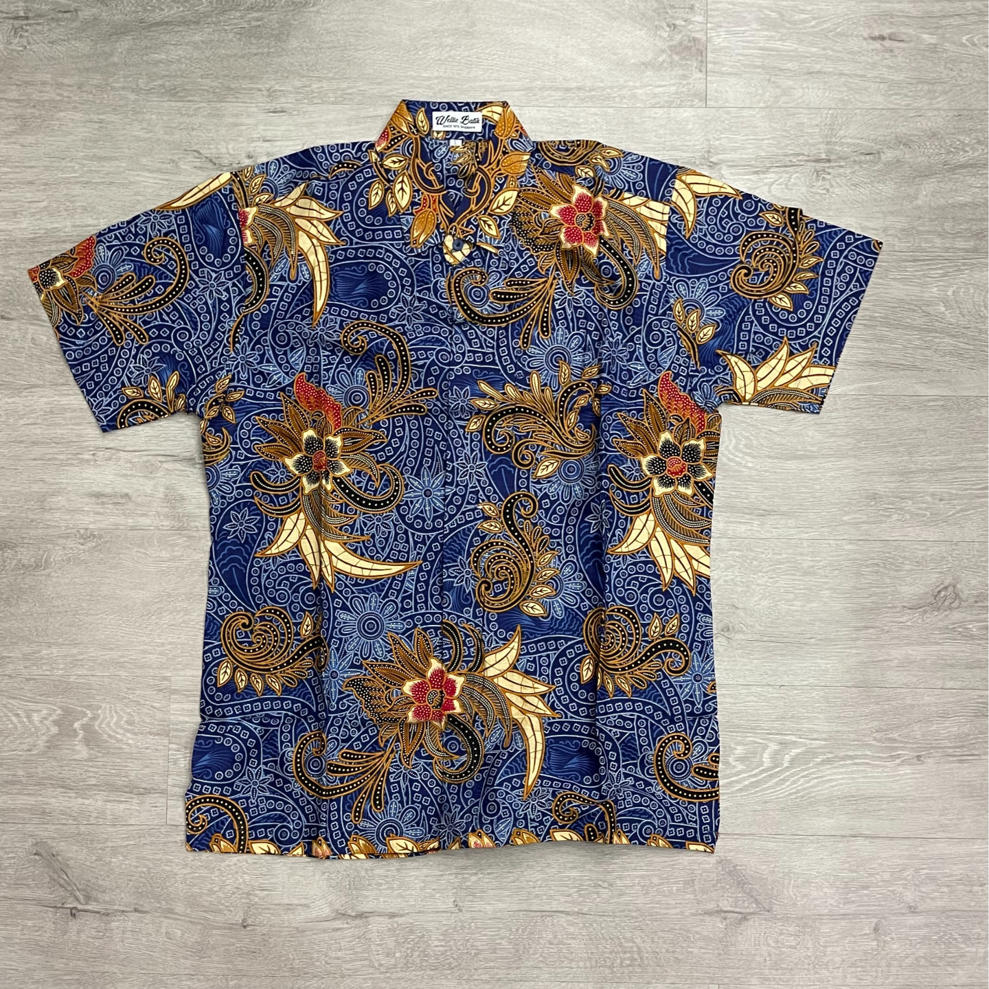 Batik print  Batik Cap short sleeve shirts  size XL