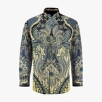 Hand woven silk, hand drawn batik shirt