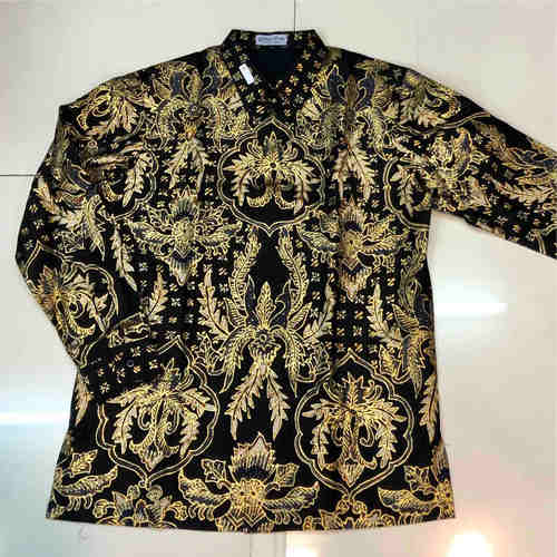 Hand woven silk, hand drawn batik shirt