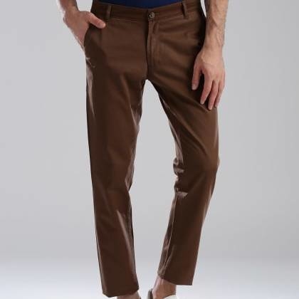 HubberholmeBrown Slim Fit Trousers