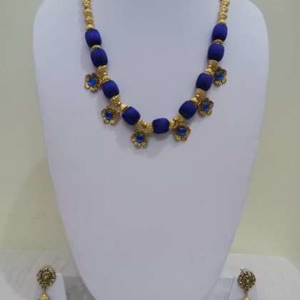 RAINBOWCharm Necklace Set With Bead Earrings FAC-SCO-11