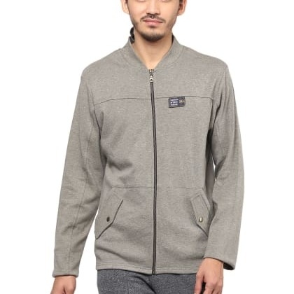 ATORSeRib Collar Grey Casual Jacket