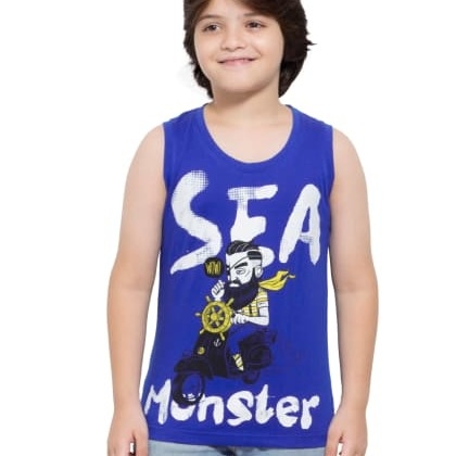 Maniac KidsBlue Sleeveless T-Shirt