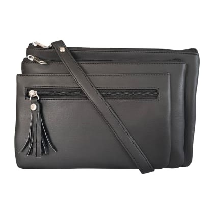 Toteteca Bag WorksBlack 3 Pocket Sling Bag