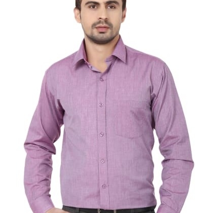 HancockPink Solid Pure Slim Fit Formal Shir