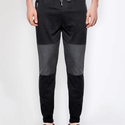 ManiacSolid Black Cotton Jogger MJSB-SKU-50