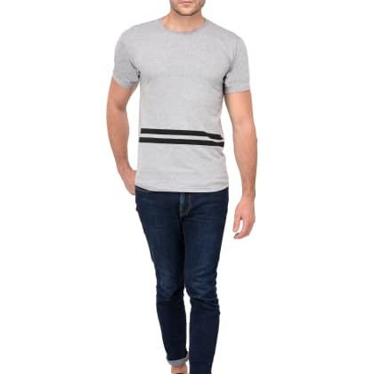 Trends TowerGrey Melange Minimalist T-Shirts