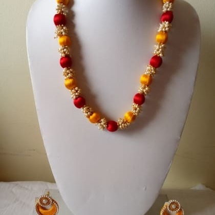 RAINBOWLorial Necklace Set With Chandbali Earrings  FAC-SCO-06