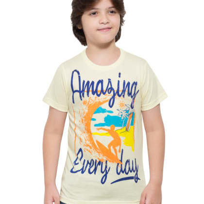 Maniac KidsOff White Half Sleeve T-Shirt