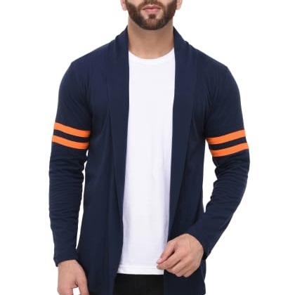 RIGOBlue Melange Full Sleeve Long Cardigan