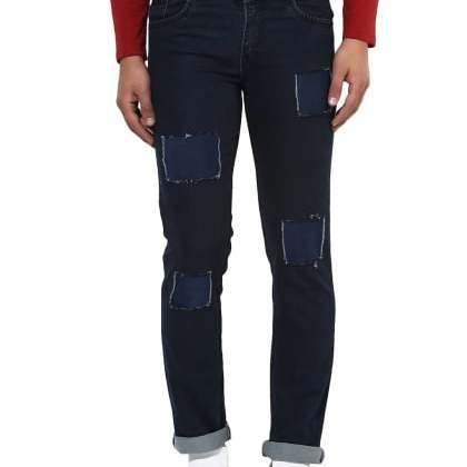 EstroloScratched Ripped And Patched Narrow Fit Jeans
