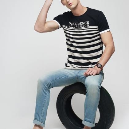 Difference Of OpinionBlack Graphic Printed T-Shirt OFZ-SCO-106