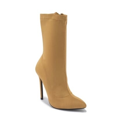 Truffle CollectionYellow Lycra Pointed Toe Ankle Boot  wmb-sku-39