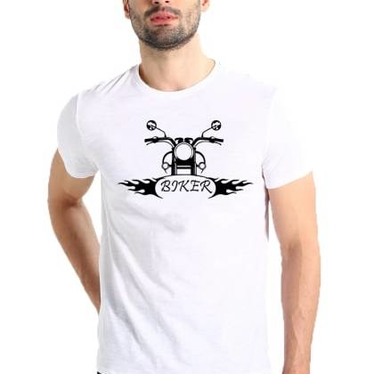 FeranoidWhite Biker T-Shirt