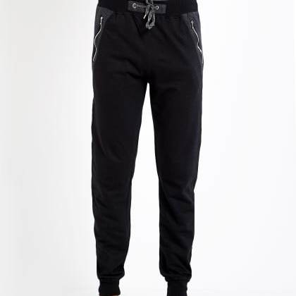 ManiacSolid Black Cotton Jogger MJSB-SKU-51