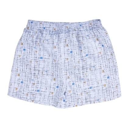 NuoviWhite Printed Cotton Satin Boxers  MJSB-SKU-69
