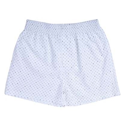 NuoviPrinted Cotton Satin White Boxers  MJSB-SKU-92