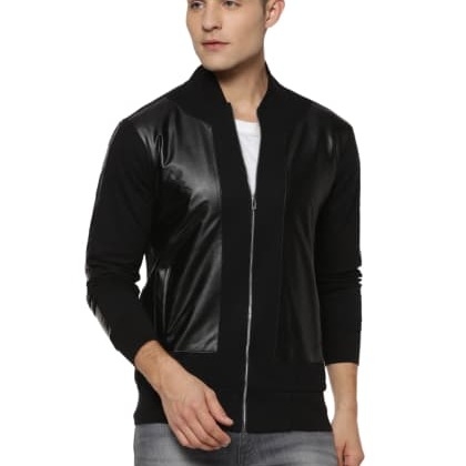 Campus SutraBlack Full Sleeve Casual Jacket